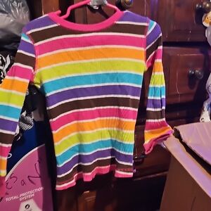 !!. Girls 3T Colorful Striped Shirt